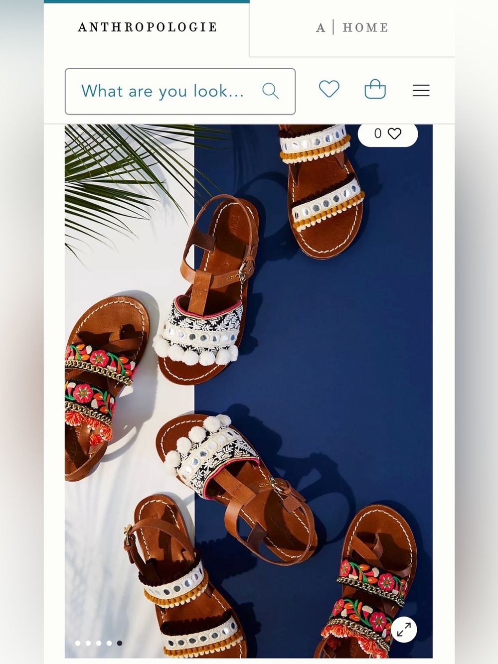 Anthropologie DVLPMNT Brown Genuine Leather Pom-Pom & Embroidered Sandals - Picture 14 of 14